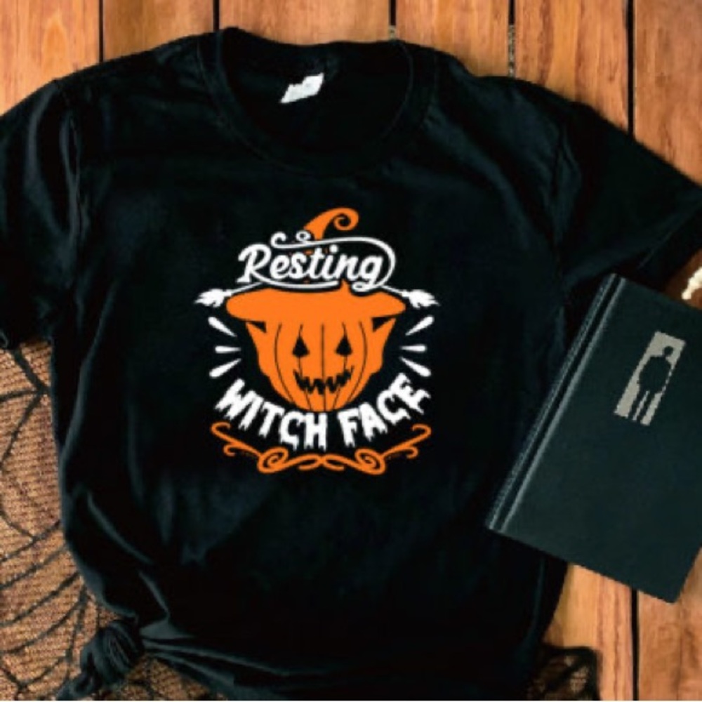 Black Halloween Graphic T-Shirt